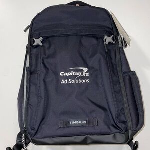 NEw Timbuk2 Transit Travel School Work  Backpack Black Recycled Materials Logo